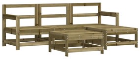 Set Salotto da Giardino 5 pz in Legno Impregnato di Pino