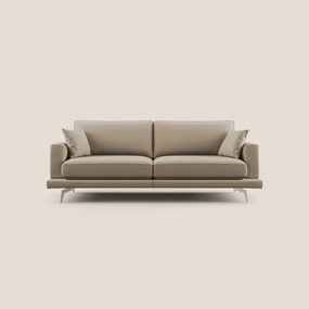 Dorian divano moderno in tessuto morbido antimacchia T05 collezione Autunno beige 198 cm