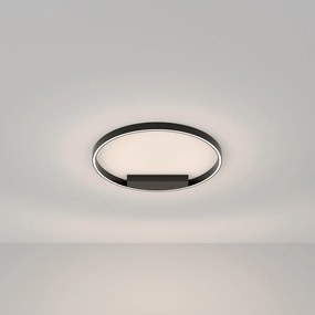 Lampadario A Sospensione Moderno Rim Alluminio Nero 1 Led 37W