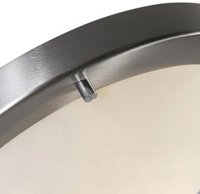 Plafoniera intelligente in acciaio 31 cm incl. WiFi A60 IP44 - Yuma