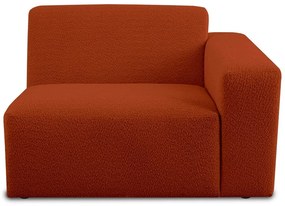 Modulo divano in tessuto bouclé color mattone (angolo destro) Roxy - Scandic
