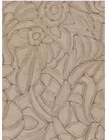 Arte International Carta da parati Flore - Terracotta