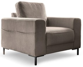 Poltrona in velluto a coste marrone Lofty Lilly - Miuform