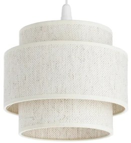 Lampadario a cavo BOHO 1xE27/60W/230V Ø 20 cm bianco