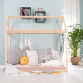 Letto per bambini in colore naturale 70x140 cm Montessori - Roba