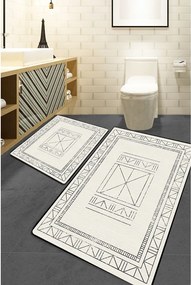 Set di tappetini per il bagno color crema 2 pz 60x100 cm Touch – Foutastic