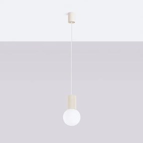 Sollux SL.1719 - Lampadario a sospensione con filo HALO 1xG9/8W/230V diametro 12 cm color crema