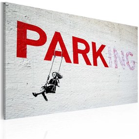 Quadro  Parcheggio (Banksy)  Colore Rosso, Dimensioni e Misure 60x40