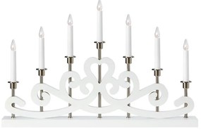 Markslöjd 705965 - Candelabro natalizio NIGHTFALL 7xE10/3W/230V bianco