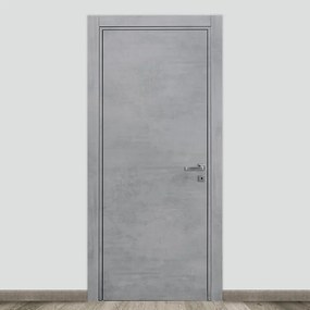 Porta interna a battente Naos in legno colore grigio, L 90 x H 210 cm, apertura reversibile