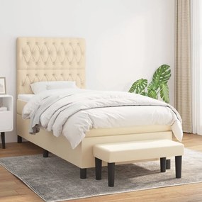 Giroletto A Molle Con Materasso Crema 100x200 Cm İn Tessuto /