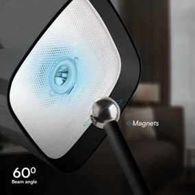 LED Lampada da tavolo magnetica solare LED/5W/5V 3000-6000K 3600 mAh IP65 nero