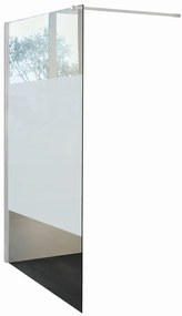 Box doccia walk-in Wens, vetro serigrafato 6 mm, H 200 cm, profilo bianco