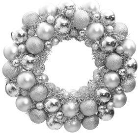 Ghirlanda Di Natale Argento 45 Cm İn Polistirene /