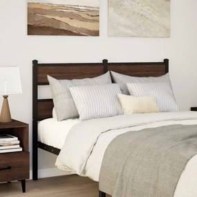 Testiera Rovere Marrone 120 Cm İn Acciaio E Truciolato /