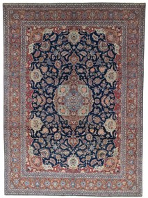 Kashan Tappeto persiano 320x450 Blu (Iran) Annodato A Mano