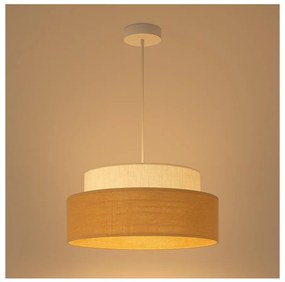 Lampadario a sospensione con filo BOHO 1xE27/60W/230V diametro 40 cm color crema/beige