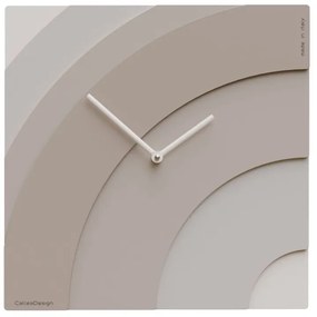 CalleaDesign Orologio da parete moderno Waves cm 34- in vari colori CAFFELATTE