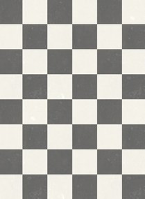 Rebel Walls Carta da parati panoramica Chess - Black/ White