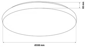Plafoniera LED da bagno PIRIUS LED/17W/230V diametro 33 cm IP44