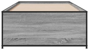 Giroletto grigio sonoma 90x200 cm legno multistrato e metallo