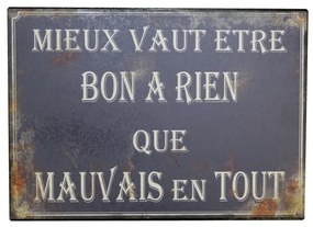 Cartello 21x15 cm Bon A Rien - Antic Line