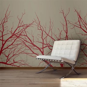 Fotomurale  Redhot branches  Colore Grigio, Dimensioni e Misure 250x193