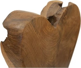 Scultura Cuore In Teak Ric. Cm 15X10X35 (Pezzi Unici - Non Rip. In Serie)