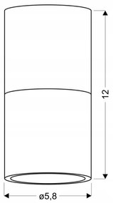 Plafoniera TUBA 1xGU10/15W/230V