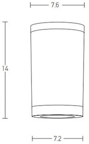 Zambelis E309 - Luce Spot da esterno 1xGU10/7W/230V IP54 nero