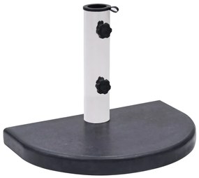Base Per Ombrellone Nera 40x28x4 Cm İn Granito /