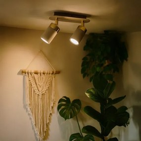 Brilagi - Faretto POKER 2xGU10/25W/230V beige