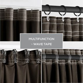 Tenda parzialmente oscurante marrone in velluto 140x270 cm – Restilo