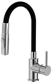 ALVEUS KI112111 - Rubinetto per lavello con braccio flessible BEA 47 cm cromo/nero