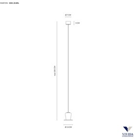 Maryon sospensione 1 luce marrone ossidato 1x2w 3000k