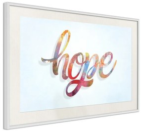 Poster  Colourful Hope  Cornice Quadri Cornice nera con pass-partout, Larghezza x Altezza Home decor 90x60