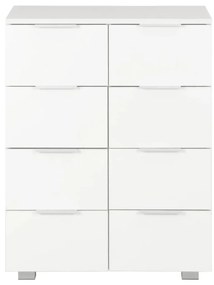 Credenza bianco lucido 60x35x80 cm in legno multistrato