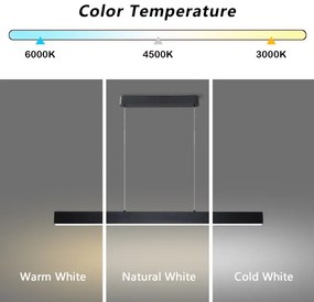 Brilagi - Lampadario LED dimmerabile SLEEKLINE SMART LED/40W/230V Wi-Fi Tuya black+RC