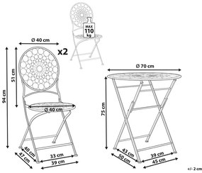 Set da balcone metallo rosso SCARIO Beliani