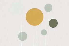 Stampa su tela – Alberi minimalisti con cerchi