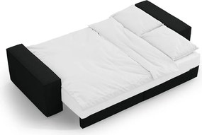 Divano letto nero in tessuto bouclé 247 cm Jodie - Micadoni Home