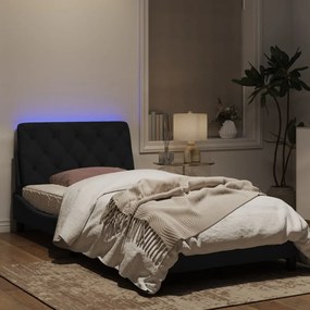 Giroletto con luci led nero 100x200 cm in velluto