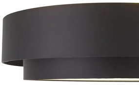 Plafoniera moderna nera 50cm 3 luci - Steve