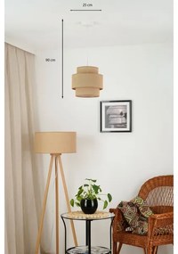 Brilagi - Lampadario a sospensione con filo SPACE YUTE 1xE27/15W/230V diametro 25 cm beige/bianco