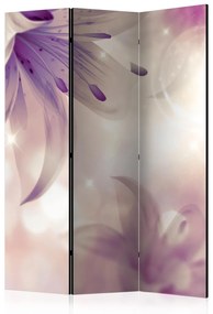 Paravento Ballata della tenerezza - fiori di giglio viola