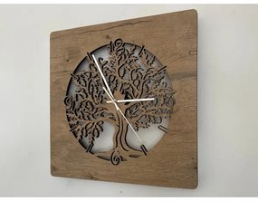 Li-Go 5652/DUB2 - Orologio LED dimmerabile LED/10W/5V 20000 mAh 42x42 cm rovere+ telecomando