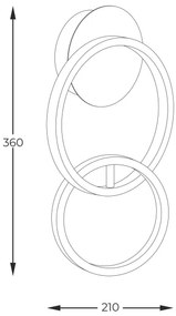 Zuma Line 20002W-GD - Applique a LED RANDO LED/18W/230V 3000/4000/6000K