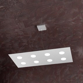 Lampadario Moderno Area Metallo Grigio Metallo 8 Luci Gx53