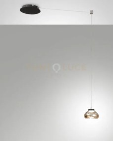 Arabella sospensione ambra 1 luce a led 3000k - 8w - 750 lm, sposta...