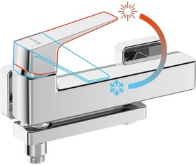 Deante BQL_012M - Miscelatore per vasca pieghevole BLUR, cromato lucido